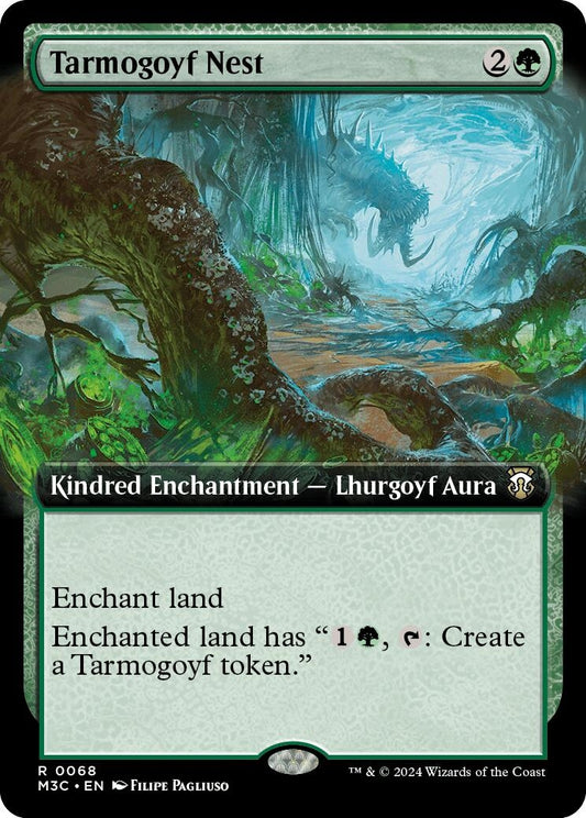 Image for Tarmogoyf Nest (Extended Art) (Ripple Foil) (68) (Commander: Modern Horizons 3) - Magic: The Gathering