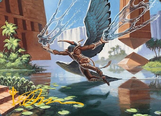 Image for Nadu, Winged Wisdom Art Card (Gold-Stamped Signature) (14) (Art Series: Modern Horizons 3) - Magic: The Gathering