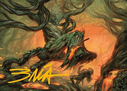 Image for Stump Stomp Art Card (Gold-Stamped Signature) (20) (Art Series: Modern Horizons 3) - Magic: The Gathering