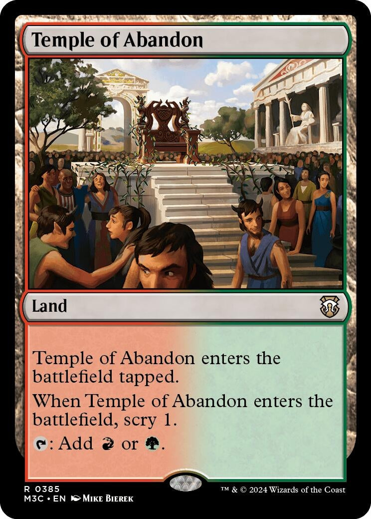 Image for Temple of Abandon (Ripple Foil) (385) (Commander: Modern Horizons 3) - Magic: The Gathering