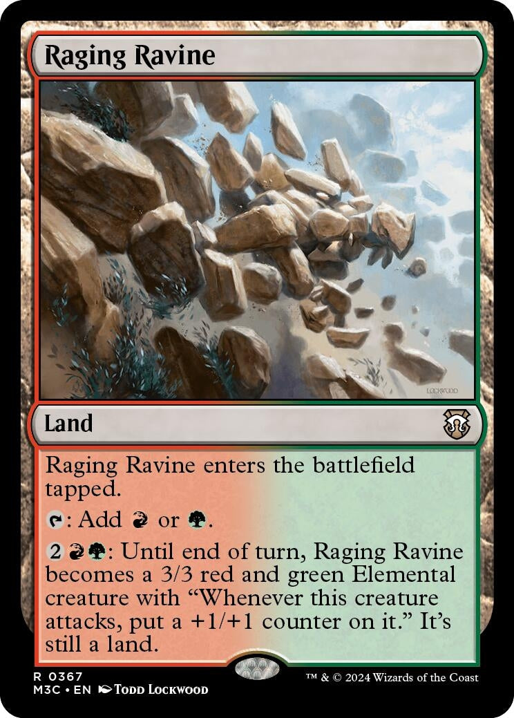 Image for Raging Ravine (Ripple Foil) (367) (Commander: Modern Horizons 3) - Magic: The Gathering