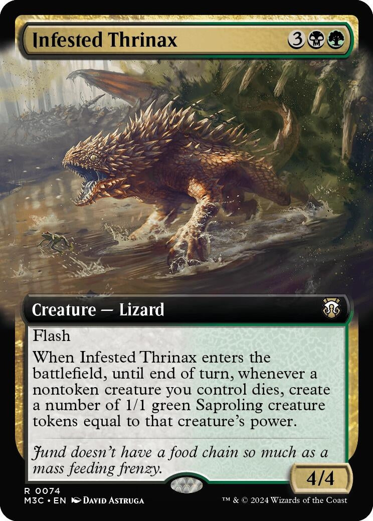 Image for Infested Thrinax (Extended Art) (Ripple Foil) (74) (Commander: Modern Horizons 3) - Magic: The Gathering