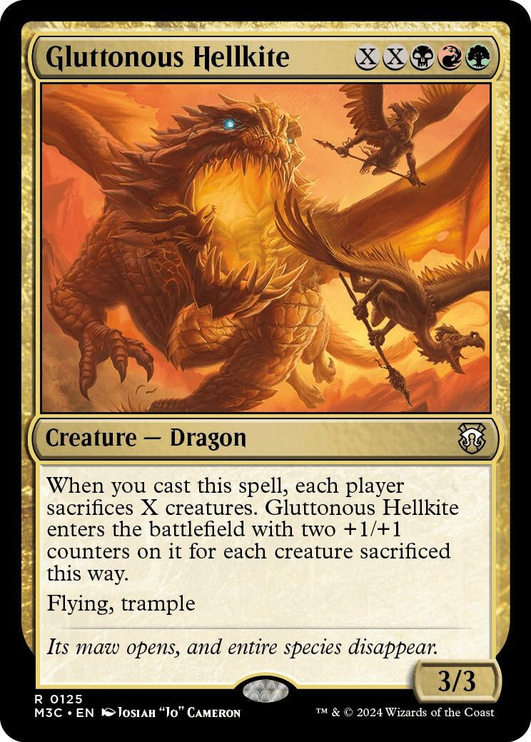 Image for Gluttonous Hellkite (125) (Commander: Modern Horizons 3) - Magic: The Gathering