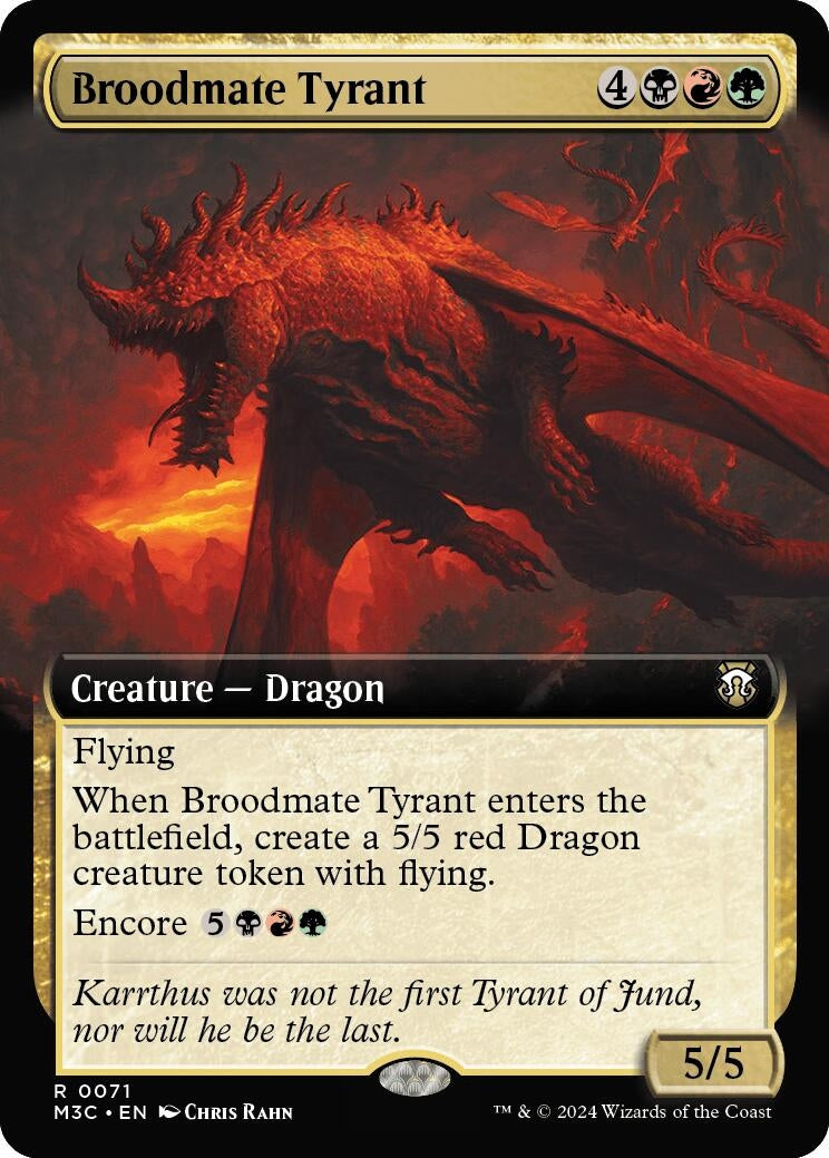Image for Broodmate Tyrant (Extended Art) (71) (Commander: Modern Horizons 3) - Magic: The Gathering