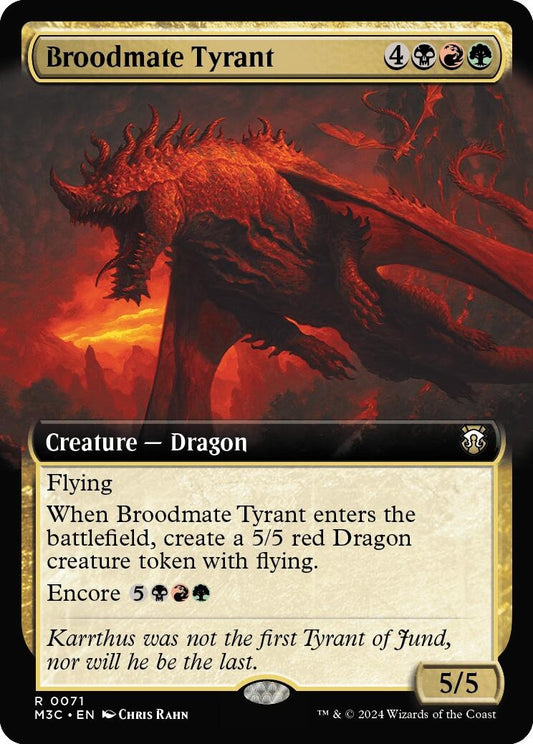 Image for Broodmate Tyrant (Extended Art) (Ripple Foil) (71) (Commander: Modern Horizons 3) - Magic: The Gathering