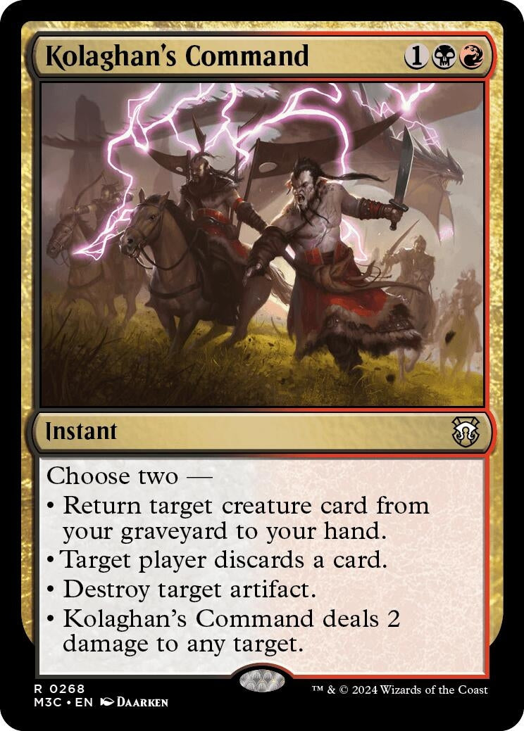 Image for Kolaghan's Command (Ripple Foil) (268) (Commander: Modern Horizons 3) - Magic: The Gathering