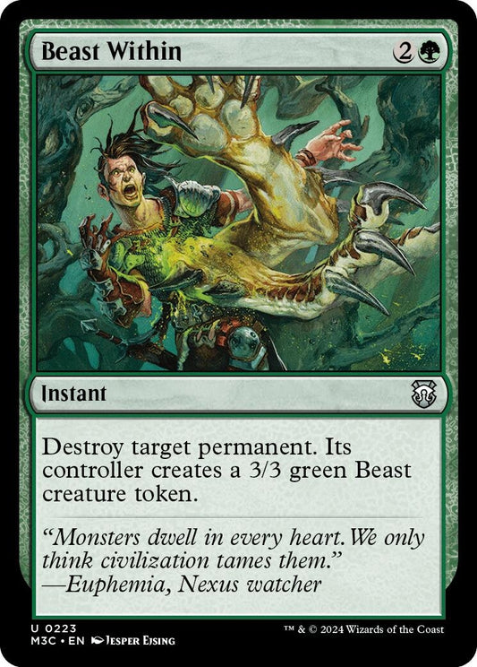 Image for Beast Within (Ripple Foil) (223) (Commander: Modern Horizons 3) - Magic: The Gathering