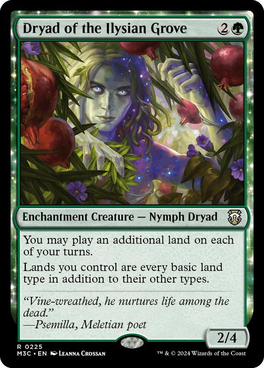 Image for Dryad of the Ilysian Grove (Ripple Foil) (225) (Commander: Modern Horizons 3) - Magic: The Gathering