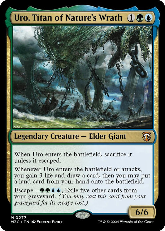 Image for Uro, Titan of Nature's Wrath (Ripple Foil) (277) (Commander: Modern Horizons 3) - Magic: The Gathering