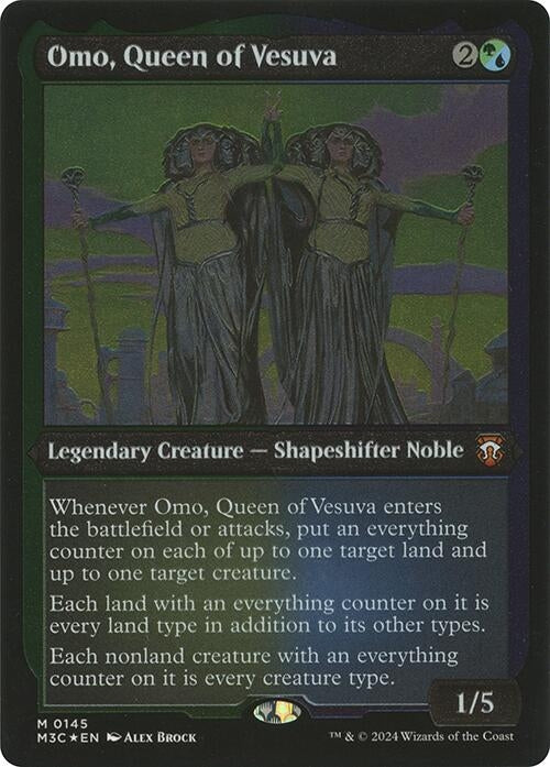 Image for Omo, Queen of Vesuva (Display Commander) - Thick Stock (145) (Commander: Modern Horizons 3) - Magic: The Gathering