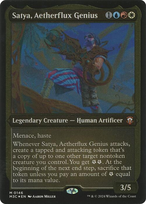 Image for Satya, Aetherflux Genius (Display Commander) - Thick Stock (146) (Commander: Modern Horizons 3) - Magic: The Gathering