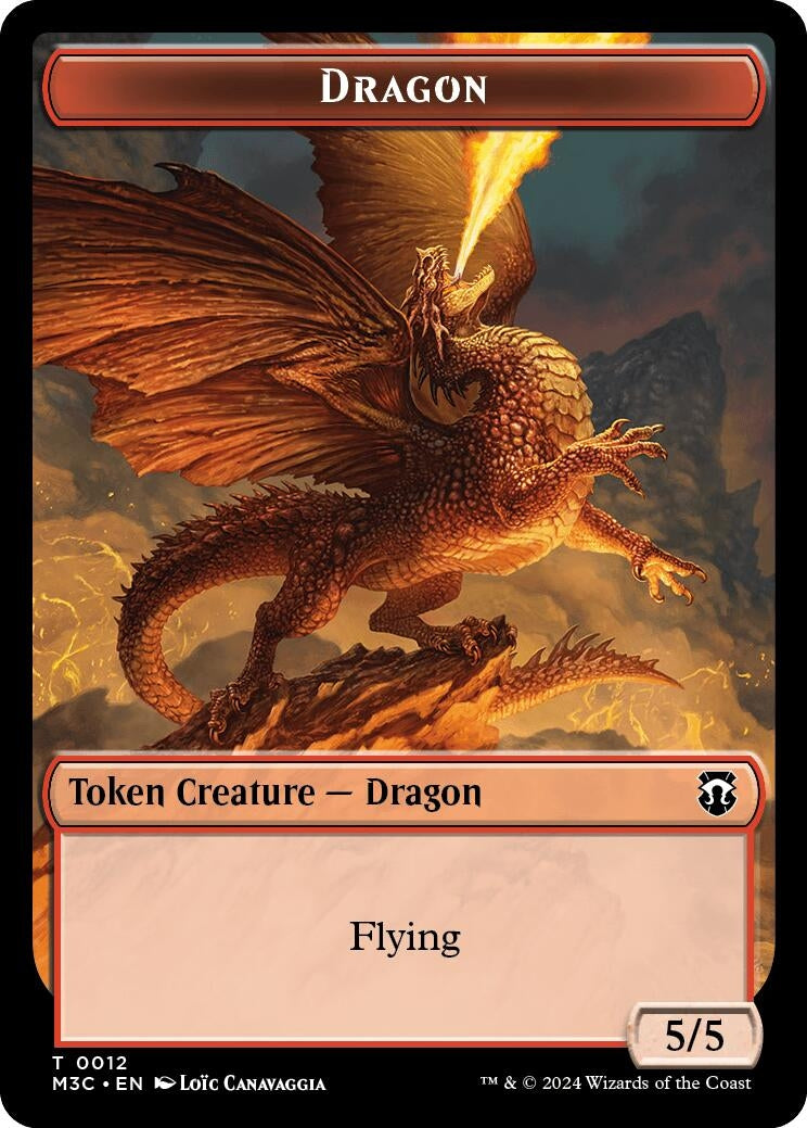 Image for Dragon // Treasure Double-Sided Token (12 // 34) (Commander: Modern Horizons 3) - Magic: The Gathering