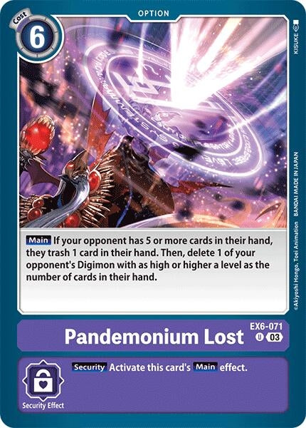 Image for Pandemonium Lost (EX6-071 U) (Infernal Ascension) - Digimon Card Game