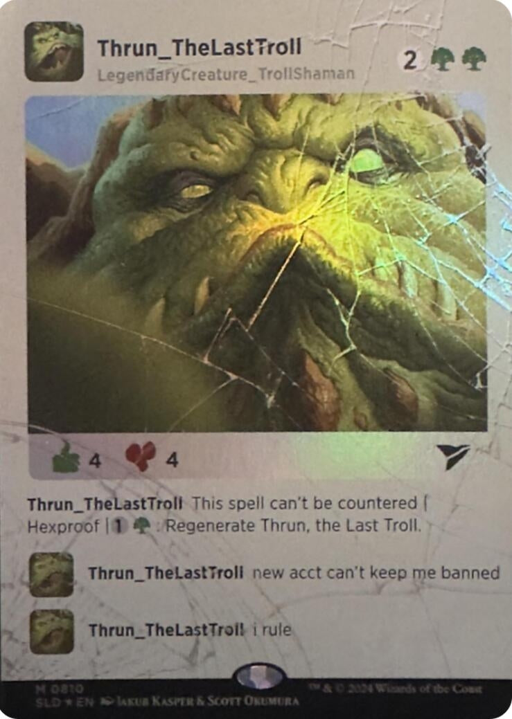 Image for Thrun, the Last Troll (Rainbow Foil) (810) (Secret Lair Drop Series) - Magic: The Gathering