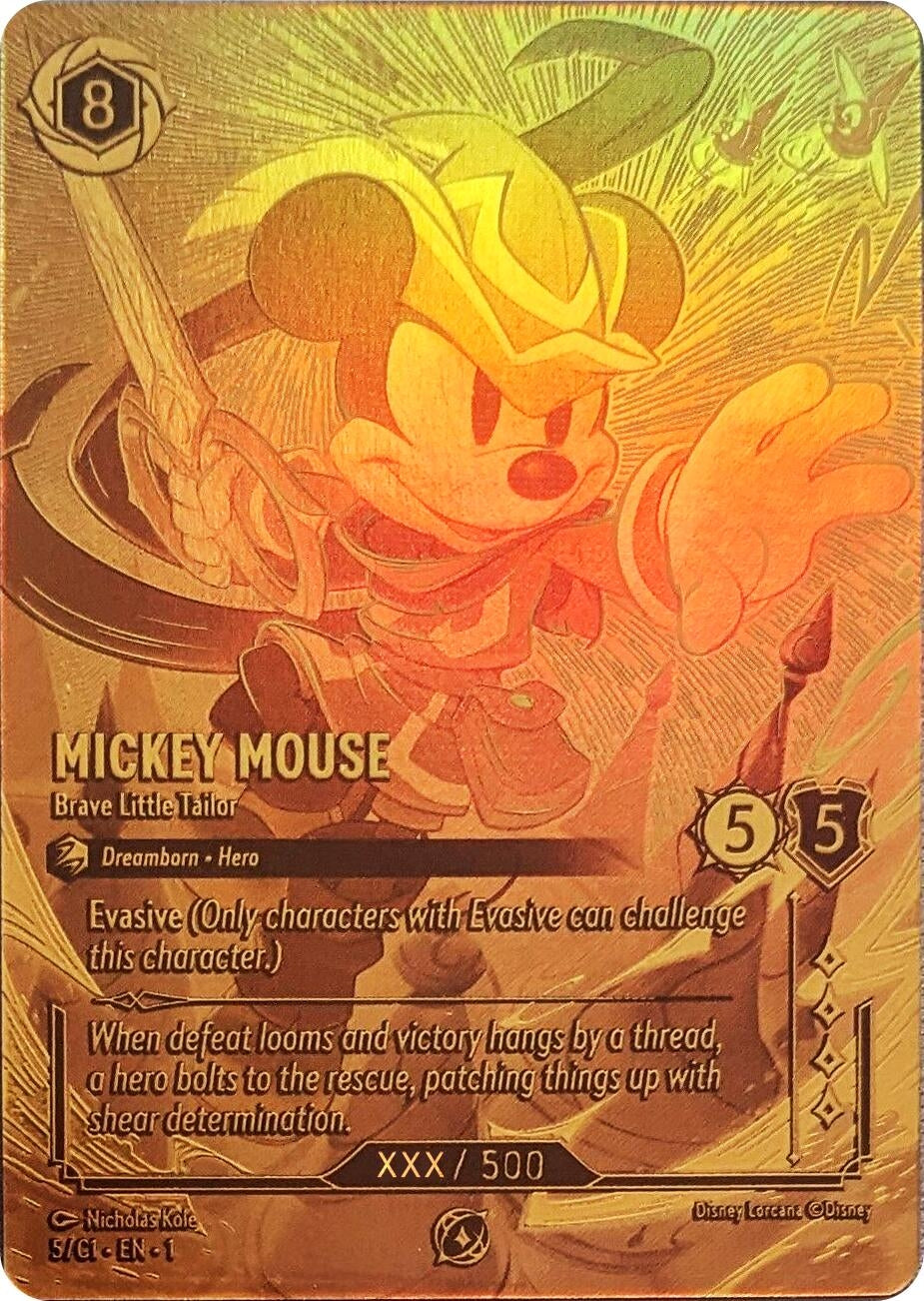 Image for Mickey Mouse - Brave Little Tailor (Serial Numbered) (5) (Disney Lorcana Promo Cards) - Disney Lorcana