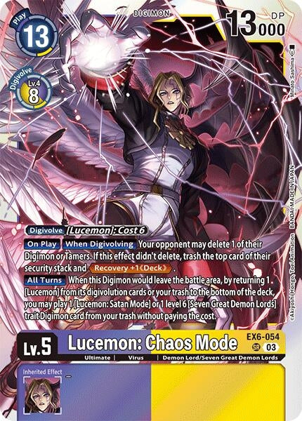 Image for Lucemon: Chaos Mode (EX6-054 SR) (Infernal Ascension) - Digimon Card Game