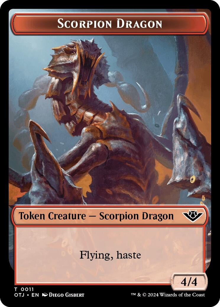 Image for Scorpion Dragon // Plot Double-Sided Token (11 // 20) (Outlaws of Thunder Junction) - Magic: The Gathering