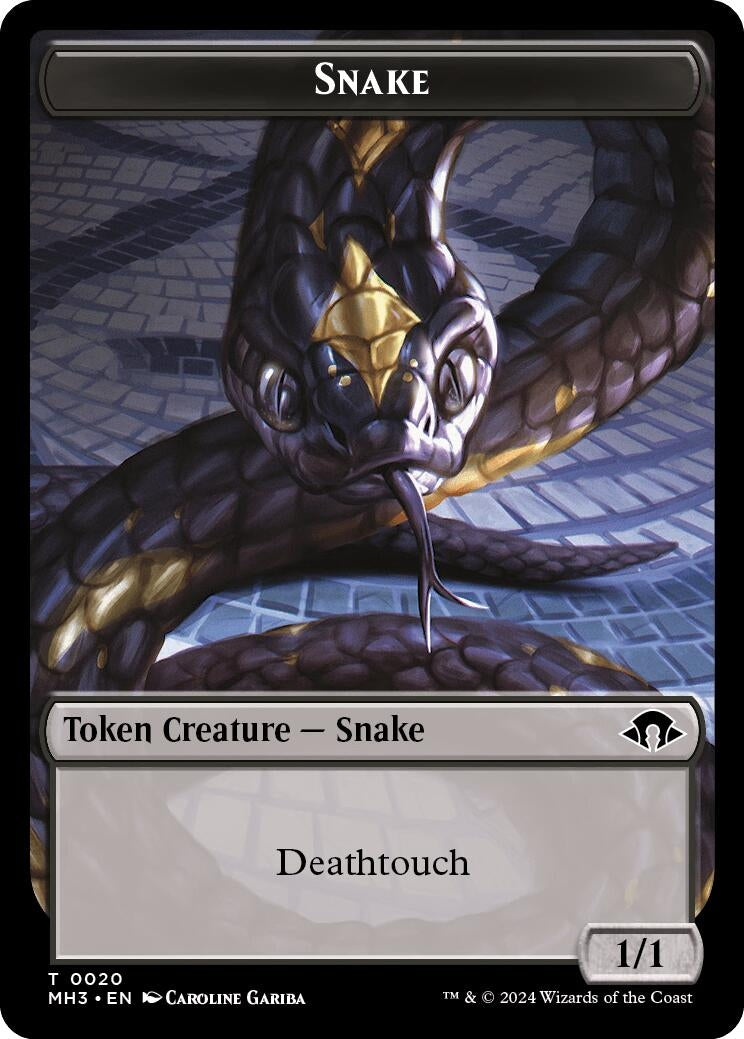 Image for Snake // Energy Reserve Double-Sided Token (20 // 36) (Modern Horizons 3) - Magic: The Gathering