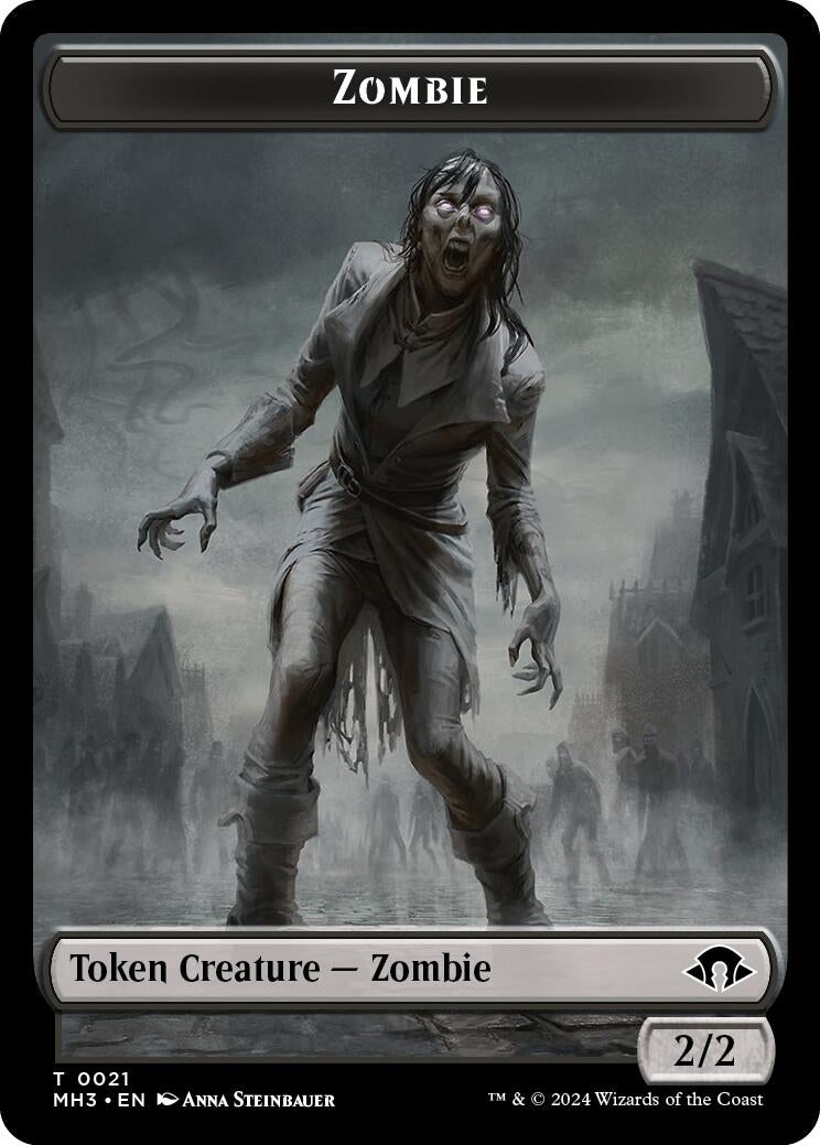 Image for Zombie // Energy Reserve Double-Sided Token (21 // 36) (Modern Horizons 3) - Magic: The Gathering