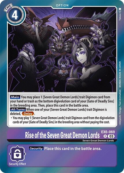Image for Rise of the Seven Great Demon Lords (EX6-069 R) (Infernal Ascension) - Digimon Card Game