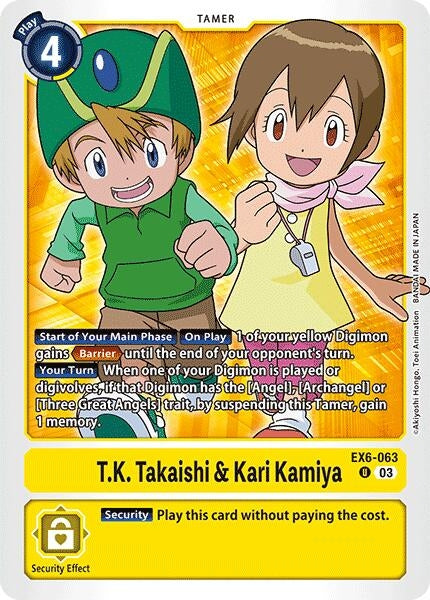 Image for T.K. Takaishi & Kari Kamiya (EX6-063 U) (Infernal Ascension) - Digimon Card Game