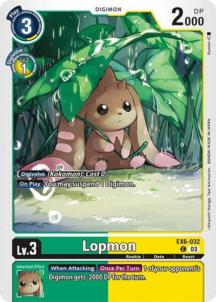 Image for Lopmon (EX6-032 C) (Infernal Ascension) - Digimon Card Game