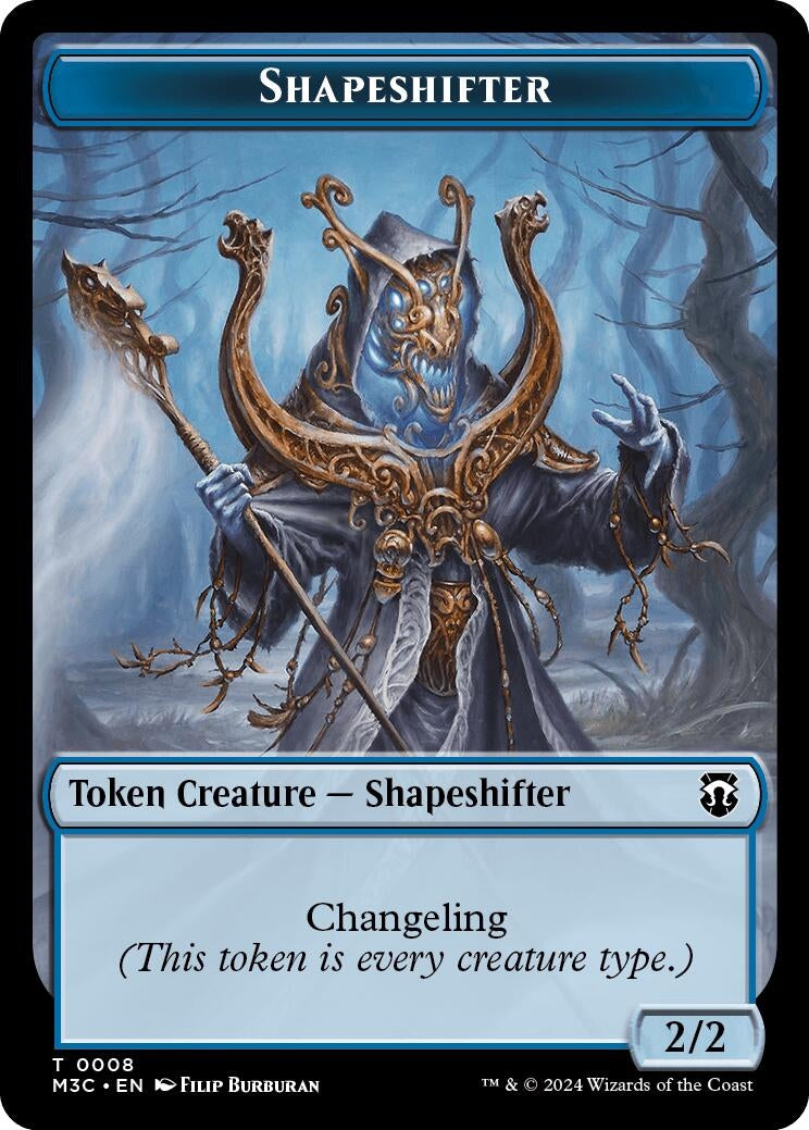 Image for Shapeshifter (0008) (Ripple Foil) // Dragon Double-Sided Token (8 // 12) (Commander: Modern Horizons 3) - Magic: The Gathering