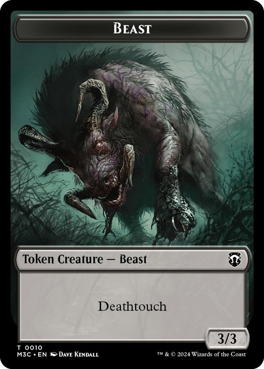 Image for Beast (0010) (Ripple Foil) // Shapeshifter (0008) Double-Sided Token (10 // 8) (Commander: Modern Horizons 3) - Magic: The Gathering