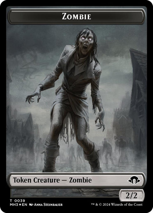 Image for Zombie (Ripple Foil) // Elephant Double-Sided Token (39 // 18) (Commander: Modern Horizons 3) - Magic: The Gathering