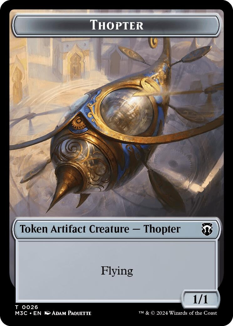 Image for Thopter (Ripple Foil) // Copy Double-Sided Token (26 // 1) (Commander: Modern Horizons 3) - Magic: The Gathering