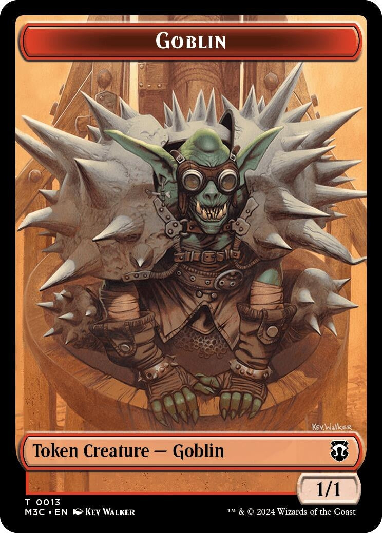 Image for Goblin (Ripple Foil) // Tarmogoyf Double-Sided Token (13 // 22) (Commander: Modern Horizons 3) - Magic: The Gathering
