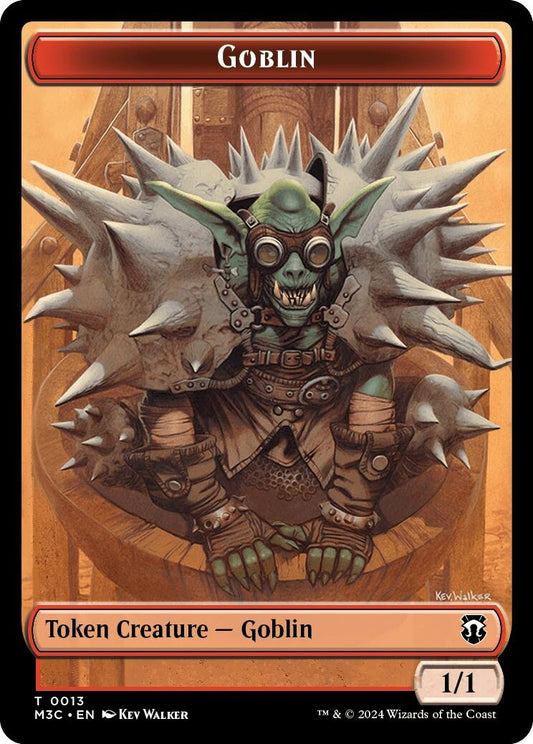 Image for Goblin (Ripple Foil) // Tarmogoyf Double-Sided Token (13 // 22) (Commander: Modern Horizons 3) - Magic: The Gathering
