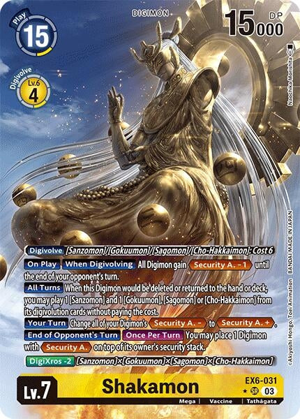 Image for Shakamon (Alternate Art) (EX6-031 SR) (Infernal Ascension) - Digimon Card Game