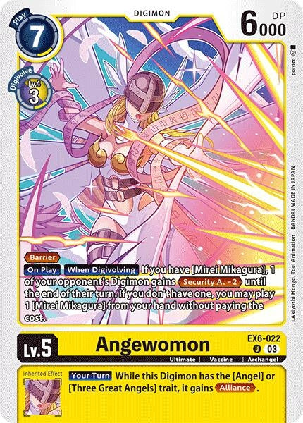 Image for Angewomon (EX6-022 U) (Infernal Ascension) - Digimon Card Game