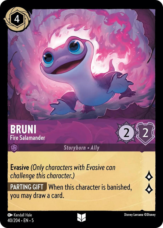 Image for Bruni - Fire Salamander (40/204) (Shimmering Skies) - Disney Lorcana