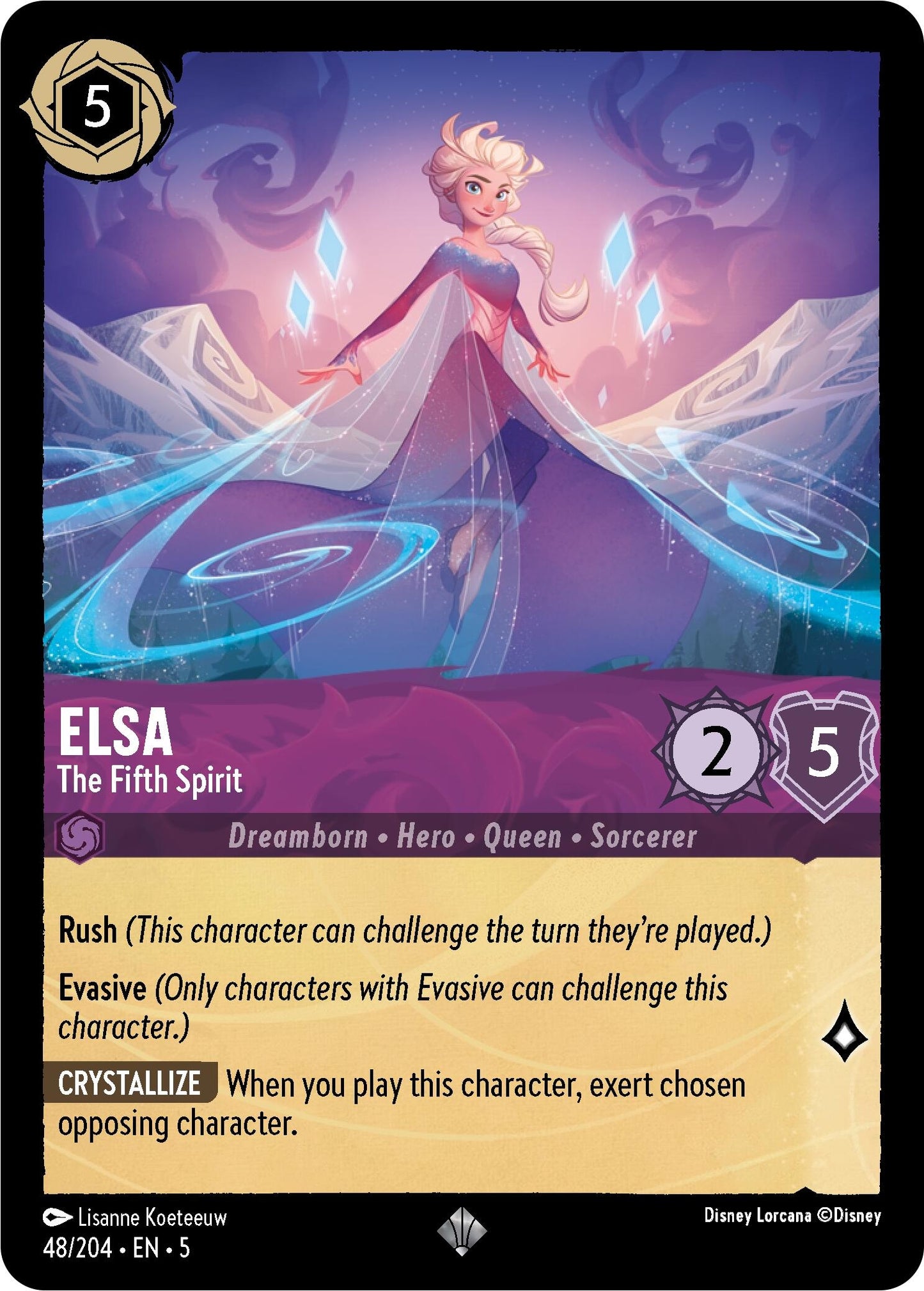 Image for Elsa - The Fifth Spirit (48/204) (Shimmering Skies) - Disney Lorcana