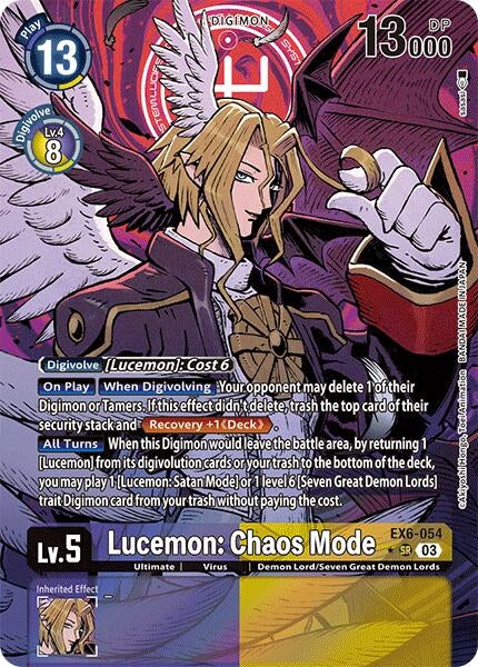 Image for Lucemon: Chaos Mode (Alternate Art) (EX6-054 SR) (Infernal Ascension) - Digimon Card Game