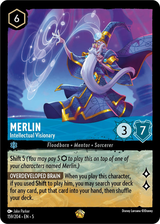 Image for Merlin - Intellectual Visionary (159/204) (Shimmering Skies) - Disney Lorcana