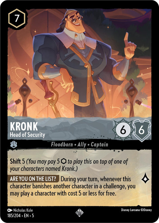 Image for Kronk - Head of Security (185/204) (Shimmering Skies) - Disney Lorcana