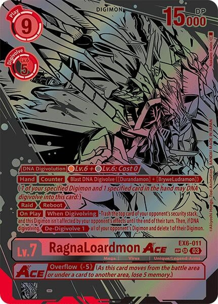 Image for RagnaLoardmon ACE (Textured) (EX6-011 SR) (Infernal Ascension) - Digimon Card Game