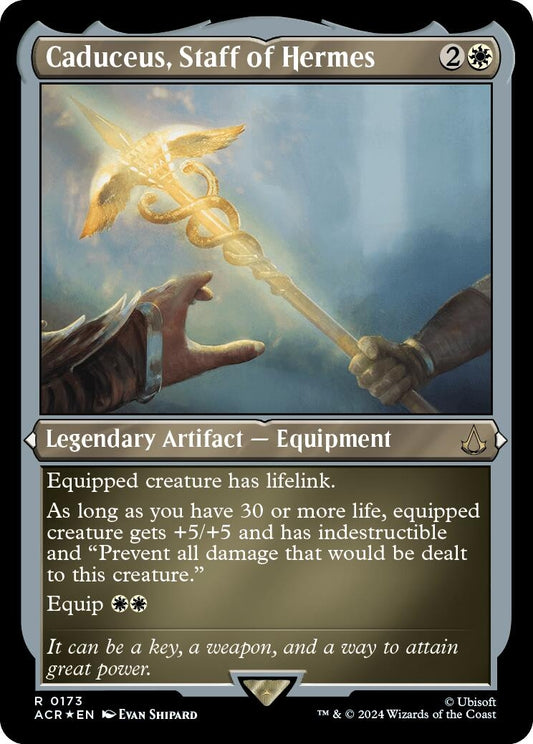 Image for Caduceus, Staff of Hermes (Foil Etched) (173) (Universes Beyond: Assassin's Creed) - Magic: The Gathering