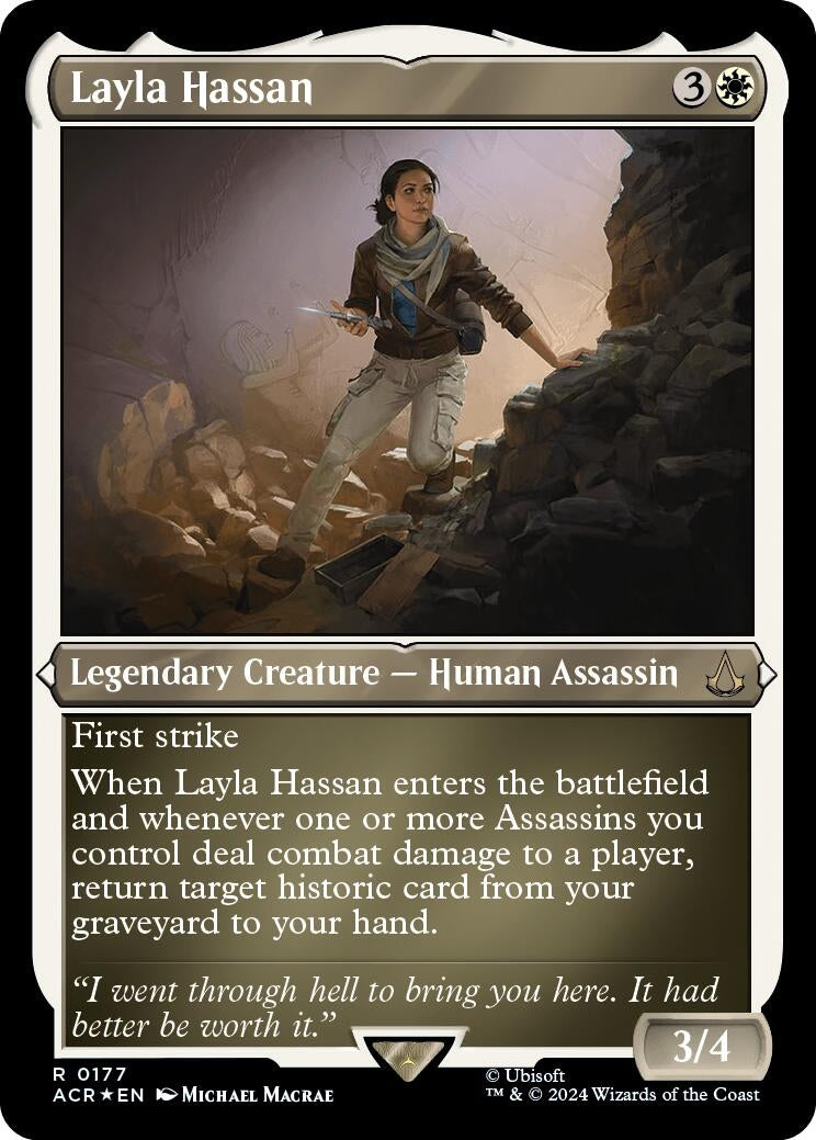 Image for Layla Hassan (Foil Etched) (177) (Universes Beyond: Assassin's Creed) - Magic: The Gathering