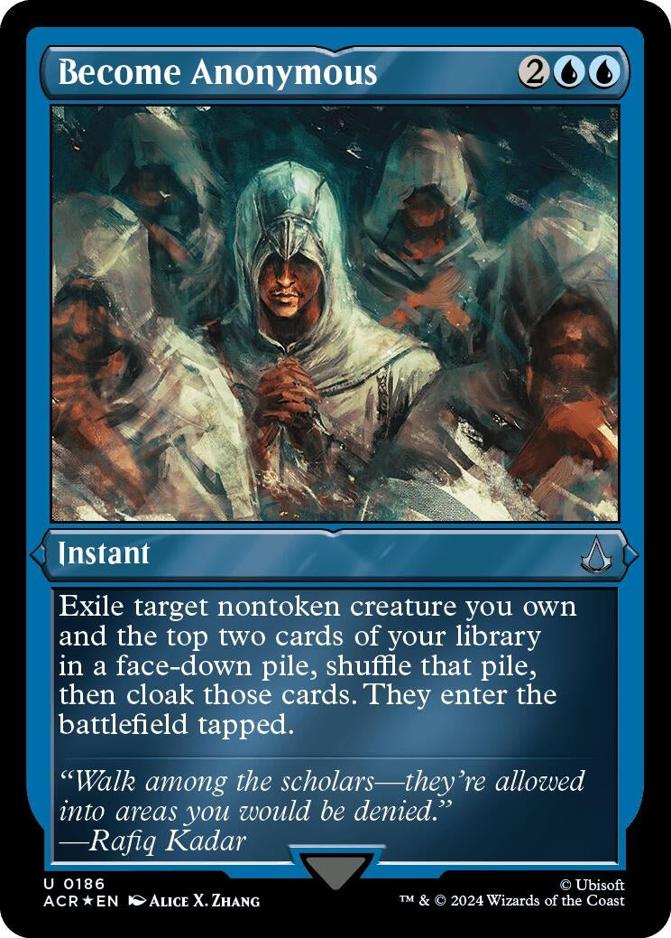 Image for Become Anonymous (Foil Etched) (186) (Universes Beyond: Assassin's Creed) - Magic: The Gathering