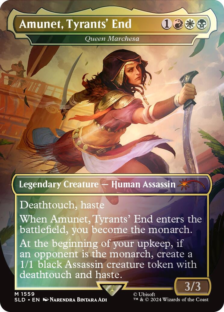 Image for Amunet, Tyrants' End - Queen Marchesa (Rainbow Foil) (1559) (Secret Lair Drop Series) - Magic: The Gathering