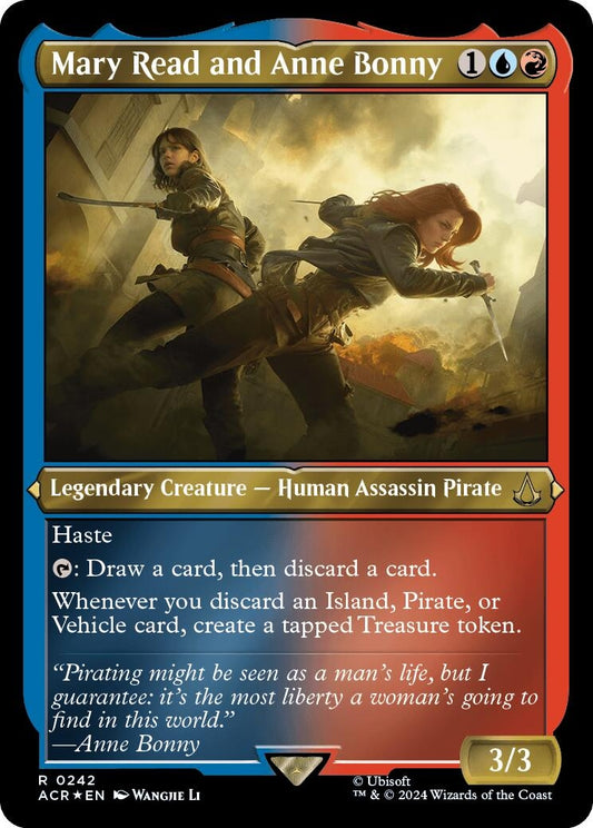 Image for Mary Read and Anne Bonny (Foil Etched) (242) (Universes Beyond: Assassin's Creed) - Magic: The Gathering