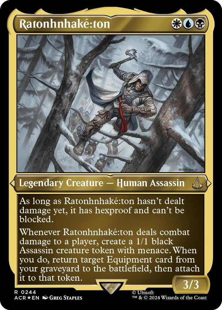 Image for Ratonhnhake:ton (Foil Etched) (244) (Universes Beyond: Assassin's Creed) - Magic: The Gathering