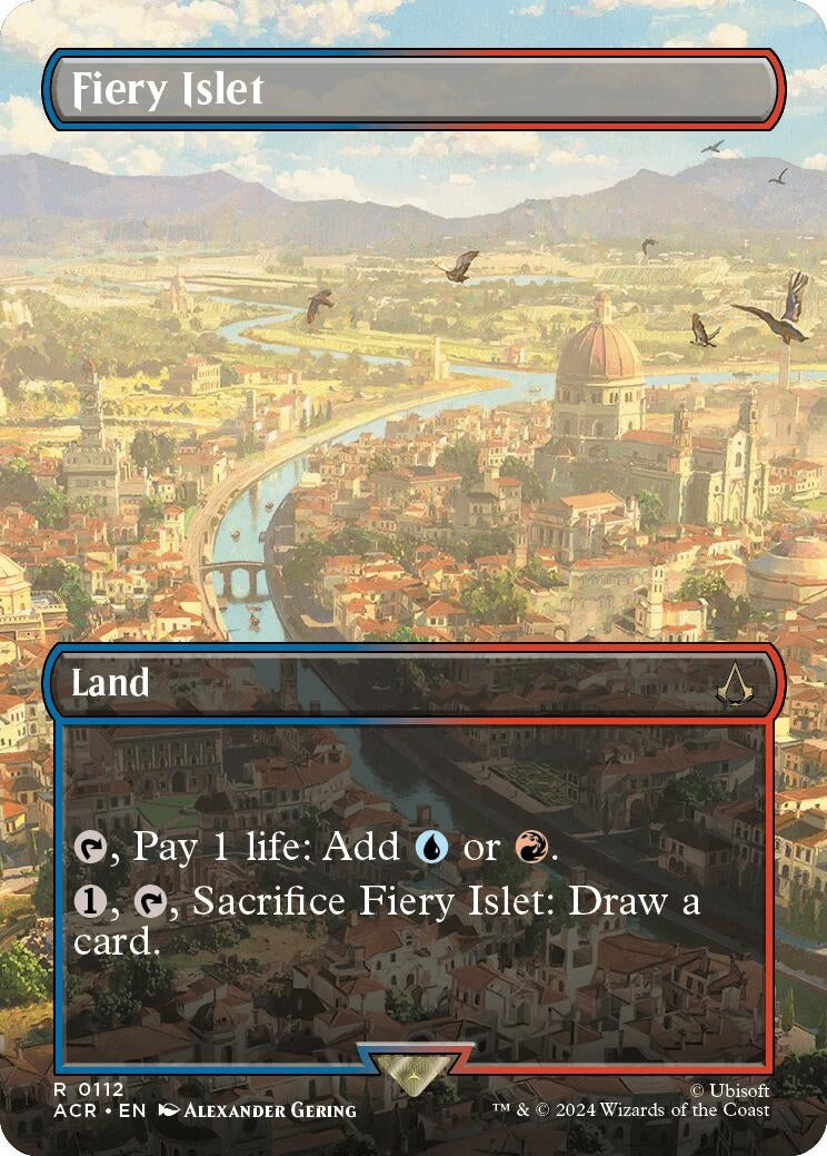 Image for Fiery Islet (Borderless) (112) (Universes Beyond: Assassin's Creed) - Magic: The Gathering