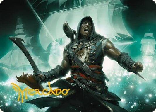 Image for Adewale, Breaker of Chains Art Card (Gold-Stamped Signature) (14) (Art Series: Universes Beyond: Assassin's Creed) - Magic: The Gathering