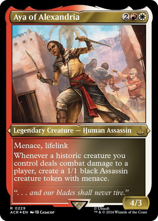 Image for Aya of Alexandria (Foil Etched) (229) (Universes Beyond: Assassin's Creed) - Magic: The Gathering