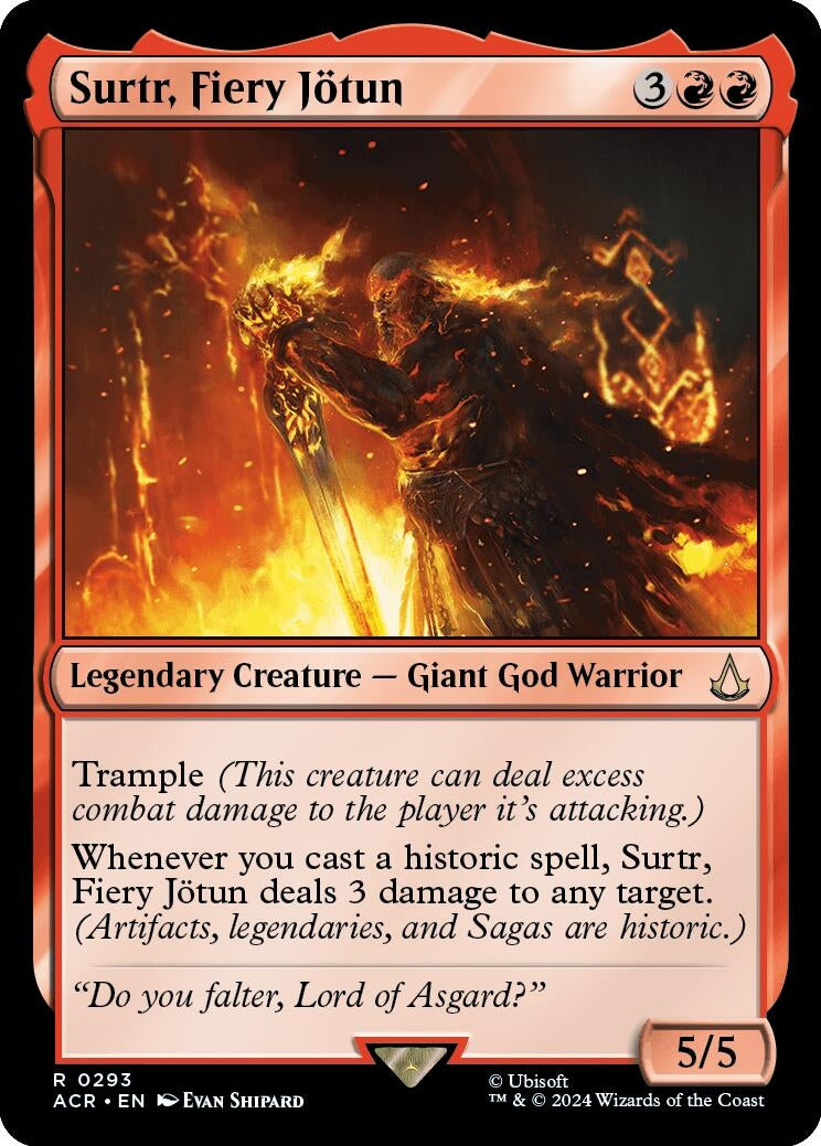 Image for Surtr, Fiery Jötun (293) (Universes Beyond: Assassin's Creed) - Magic: The Gathering